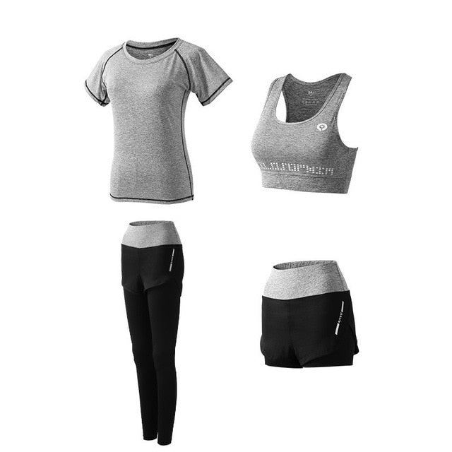5-Piece Women’s Yoga Set – Quick Dry Fitness & Running Sportswear