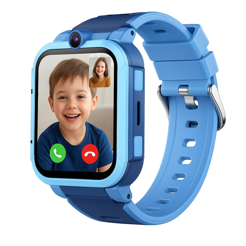 4G-Kinder-Smartwatch mit GPS-Tracker, Videoanruffunktion, Touchscreen-Kamera, wasserdicht, Lern-Smartwatch für Jungen und Mädchen