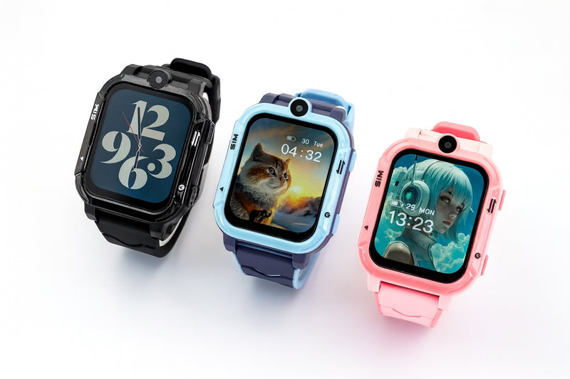 4G-Kinder-Smartwatch mit GPS-Tracker, Videoanruffunktion, Touchscreen-Kamera, wasserdicht, Lern-Smartwatch für Jungen und Mädchen
