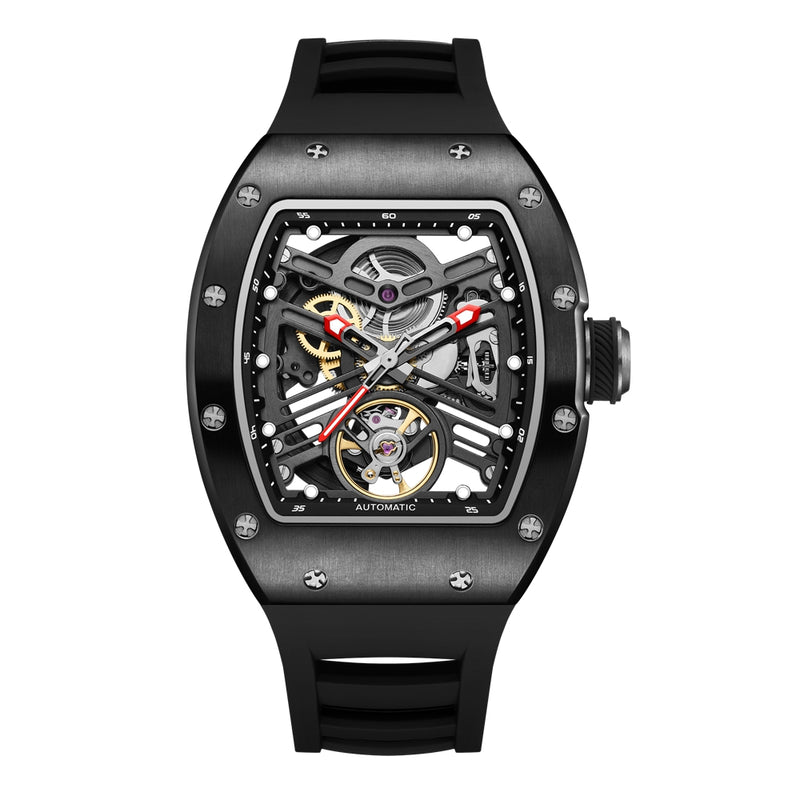 Ceas mecanic pentru bărbați, 42 mm, din oțel inoxidabil, casual, automat, impermeabil, ceas de mână