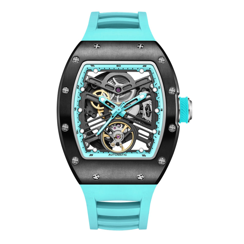 Ceas mecanic pentru bărbați, 42 mm, din oțel inoxidabil, casual, automat, impermeabil, ceas de mână