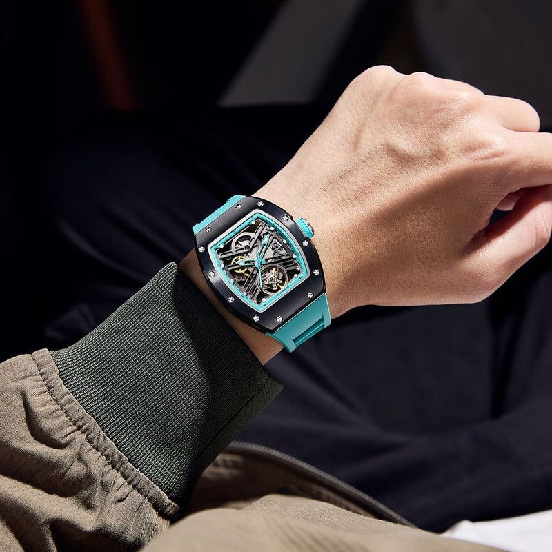 Ceas mecanic pentru bărbați, 42 mm, din oțel inoxidabil, casual, automat, impermeabil, ceas de mână