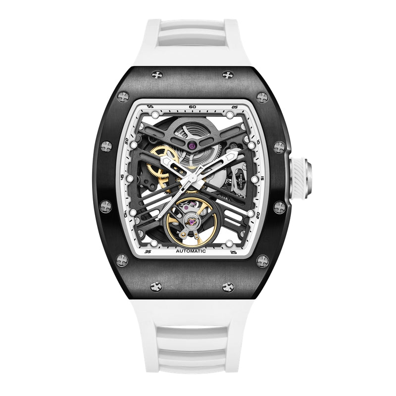 Ceas mecanic pentru bărbați, 42 mm, din oțel inoxidabil, casual, automat, impermeabil, ceas de mână