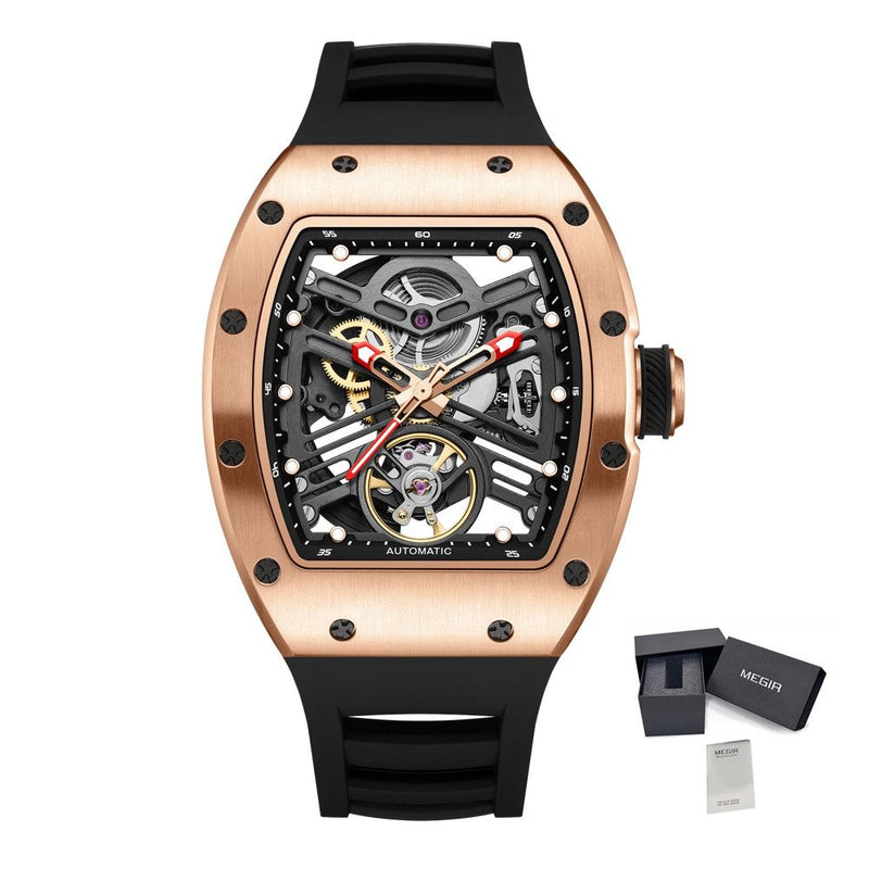 Ceas mecanic pentru bărbați, 42 mm, din oțel inoxidabil, casual, automat, impermeabil, ceas de mână