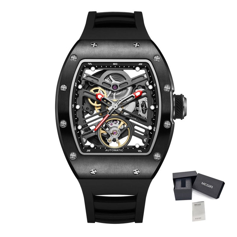 Ceas mecanic pentru bărbați, 42 mm, din oțel inoxidabil, casual, automat, impermeabil, ceas de mână