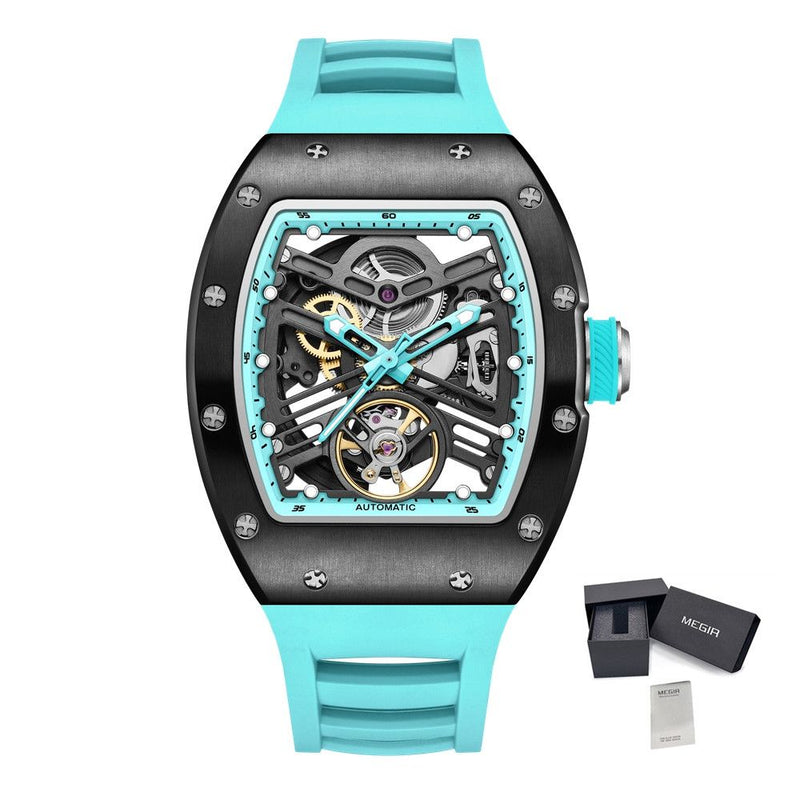 Ceas mecanic pentru bărbați, 42 mm, din oțel inoxidabil, casual, automat, impermeabil, ceas de mână