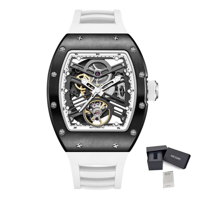 Ceas mecanic pentru bărbați, 42 mm, din oțel inoxidabil, casual, automat, impermeabil, ceas de mână