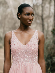 Mini Sparkling Formal Dresses with Hand-Beaded Corset in Frosty Shade-1