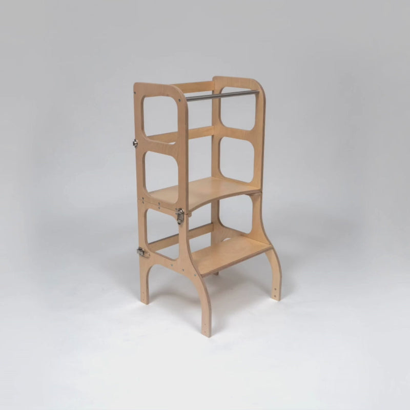 STEP'n'SIT® Convertible 2-in-1 Helper Tower/Table - Natural wood