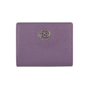RB1080SY | Portafogli Donna Made in Italy in Vera Pelle grana Dollaro. Colore Viola. Dimensioni (da chiuso): cm 13 x 9 x 2,5-0