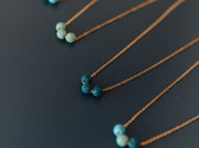 Aroma Diffuser Necklace with Lava Beads - Silver Chain