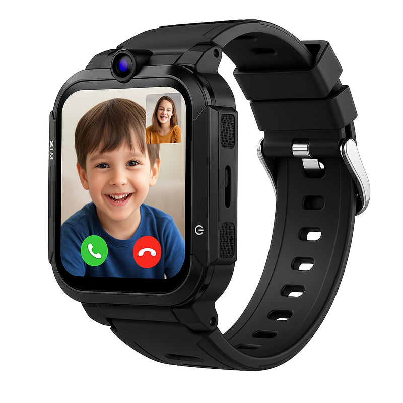 4G-Kinder-Smartwatch mit GPS-Tracker, Videoanruffunktion, Touchscreen-Kamera, wasserdicht, Lern-Smartwatch für Jungen und Mädchen