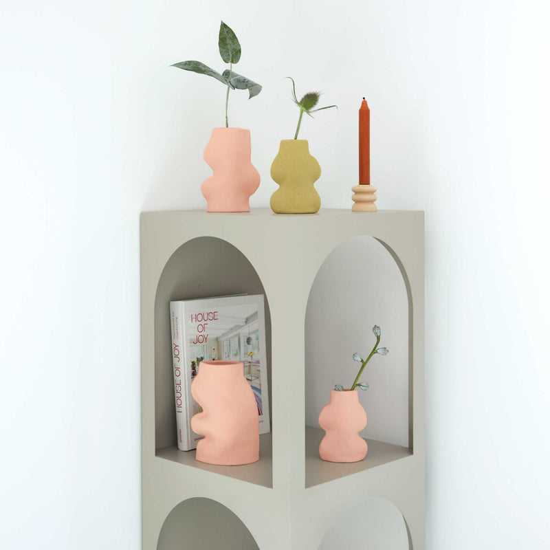Fluxo Ceramic Vase Small - Pink