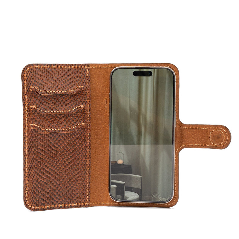 Leather Folio Case Wallet for iPhone 16 Series with MagSafe - Classic 4.0-13